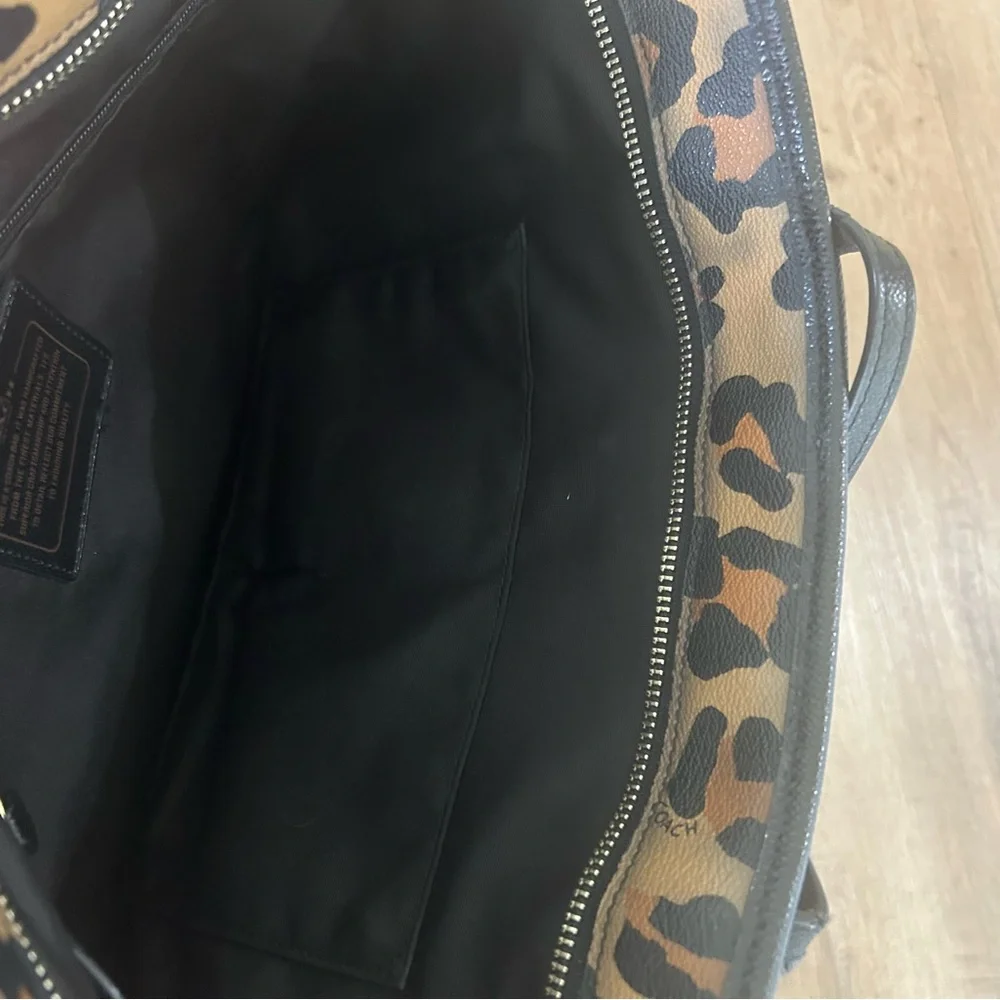 Coach Brown and Black Leopard Tote - Picture 13 of 13